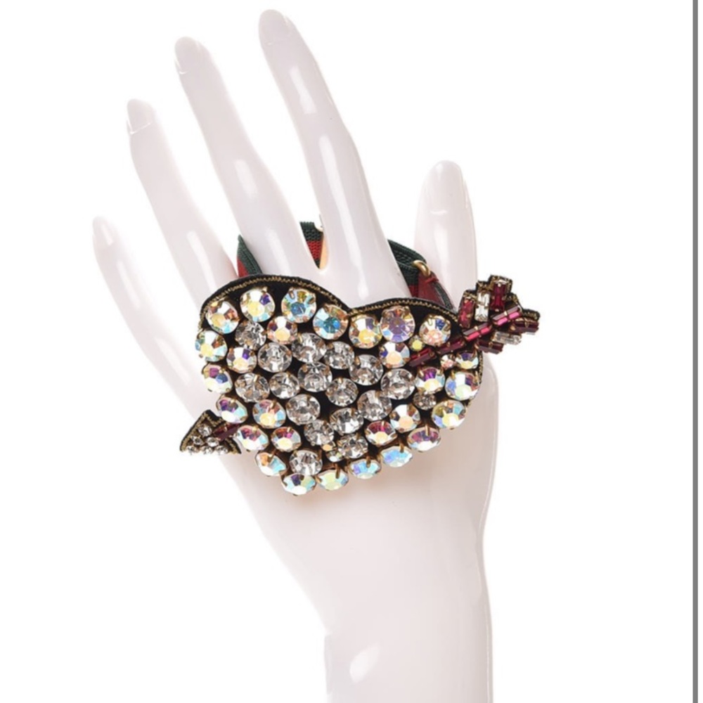 NWT GUCCI HEART WEB BRACELET